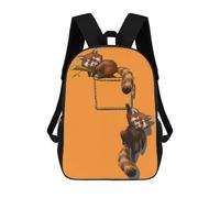 sinyumoney 3D Printed 17inch School Backpack Children's Backpack Cute Red Panda Playing Book Bags High Capacity Travel School Bags for Kids/Students/Adults