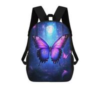 sinyumoney 3D Printed 17inch School Backpack Children's Backpack Enchanted Forest Glow Book Bags High Capacity Travel School Bags for Kids/Students/Adults