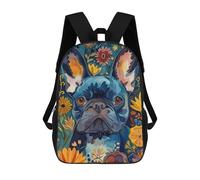 sinyumoney 3D Printed 17inch School Backpack Children's Backpack French Bulldog Book Bags High Capacity Travel School Bags for Kids/Students/Adults