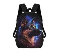sinyumoney 3D Printed 17inch School Backpack Children's Backpack Galactic Dog Portrait -14 Book Bags High Capacity Travel School Bags for Kids/Students/Adults