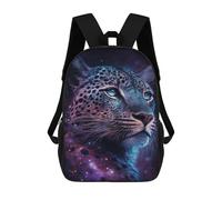 sinyumoney 3D Printed 17inch School Backpack Children's Backpack Galactic Leopard Portrait-15 Book Bags High Capacity Travel School Bags for Kids/Students/Adults