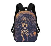 sinyumoney 3D Printed 17inch School Backpack Children's Backpack Lonely Girl Book Bags High Capacity Travel School Bags for Kids/Students/Adults