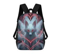 sinyumoney 3D Printed 17inch School Backpack Children's Backpack Magical Fox Artwork Book Bags High Capacity Travel School Bags for Kids/Students/Adults