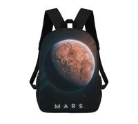 sinyumoney 3D Printed 17inch School Backpack Children's Backpack Planet Mars in Space Book Bags High Capacity Travel School Bags for Kids/Students/Adults