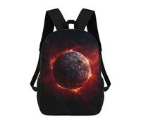 sinyumoney 3D Printed 17inch School Backpack Children's Backpack Planet with Asteroid Book Bags High Capacity Travel School Bags for Kids/Students/Adults