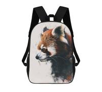 sinyumoney 3D Printed 17inch School Backpack Children's Backpack Red Panda Profile Art Book Bags High Capacity Travel School Bags for Kids/Students/Adults
