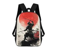 sinyumoney 3D Printed 17inch School Backpack Children's Backpack Shogun Book Bags High Capacity Travel School Bags for Kids/Students/Adults