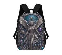 sinyumoney 3D Printed 17inch School Backpack Children's Backpack Steampunk Angel Chronicles Book Bags High Capacity Travel School Bags for Kids/Students/Adults