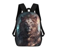 sinyumoney 3D Printed 17inch School Backpack Children's Backpack Super Lion Book Bags High Capacity Travel School Bags for Kids/Students/Adults