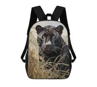 sinyumoney 3D Printed 17inch School Backpack Children's Backpack The Jaguar Kingdom Book Bags High Capacity Travel School Bags for Kids/Students/Adults
