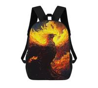 sinyumoney 3D Printed 17inch School Bag Abstract Art Phoenix Kid's Backpack Bookbag Cute Rucksacks Fashion Casual Schoolbag for Kids for Girl Boy