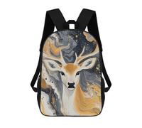 sinyumoney 3D Printed 17inch School Bag Abstract Deer Painting Art-2 Kid's Backpack Bookbag Cute Rucksacks Fashion Casual Schoolbag for Kids for Girl Boy