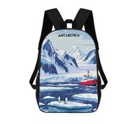 sinyumoney 3D Printed 17inch School Bag Antarctic Expedition Kid's Backpack Bookbag Cute Rucksacks Fashion Casual Schoolbag for Kids for Girl Boy