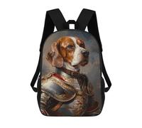 sinyumoney 3D Printed 17inch School Bag Armored Beagle Royal Guard Kid's Backpack Bookbag Cute Rucksacks Fashion Casual Schoolbag for Kids for Girl Boy