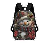 sinyumoney 3D Printed 17inch School Bag Christmas Snowman Decorations-1 Kid's Backpack Bookbag Cute Rucksacks Fashion Casual Schoolbag for Kids for Girl Boy