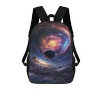 sinyumoney 3D Printed 17inch School Bag Cosmic Galaxy Wallpaper Kid's Backpack Bookbag Cute Rucksacks Fashion Casual Schoolbag for Kids for Girl Boy