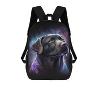 sinyumoney 3D Printed 17inch School Bag Cosmic Labrador Art Print-2 Kid's Backpack Bookbag Cute Rucksacks Fashion Casual Schoolbag for Kids for Girl Boy