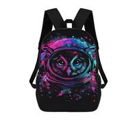 sinyumoney 3D Printed 17inch School Bag Cosmic Owl Art Print-1 Kid's Backpack Bookbag Cute Rucksacks Fashion Casual Schoolbag for Kids for Girl Boy