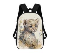 sinyumoney 3D Printed 17inch School Bag Cute Baby Cheetah Painting Kid's Backpack Bookbag Cute Rucksacks Fashion Casual Schoolbag for Kids for Girl Boy