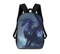 sinyumoney 3D Printed 17inch School Bag Dark Dragon Fantasy Artwork -4 Kid's Backpack Bookbag Cute Rucksacks Fashion Casual Schoolbag for Kids for Girl Boy