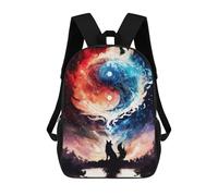 sinyumoney 3D Printed 17inch School Bag Dreaming Yin And Yang Kid's Backpack Bookbag Cute Rucksacks Fashion Casual Schoolbag for Kids for Girl Boy