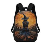 sinyumoney 3D Printed 17inch School Bag Enchanted Witch's Journey -1 Kid's Backpack Bookbag Cute Rucksacks Fashion Casual Schoolbag for Kids for Girl Boy
