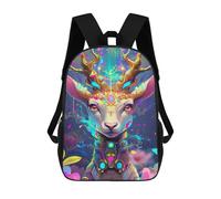 sinyumoney 3D Printed 17inch School Bag Fantasy Deer Art Print-1 Kid's Backpack Bookbag Cute Rucksacks Fashion Casual Schoolbag for Kids for Girl Boy