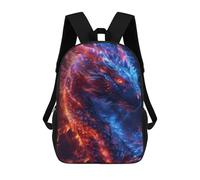 sinyumoney 3D Printed 17inch School Bag Fiery Blue Dragon Kid's Backpack Bookbag Cute Rucksacks Fashion Casual Schoolbag for Kids for Girl Boy