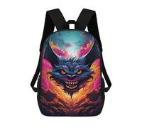 sinyumoney 3D Printed 17inch School Bag Fiery Demon Head Artwork Kid's Backpack Bookbag Cute Rucksacks Fashion Casual Schoolbag for Kids for Girl Boy