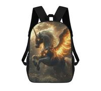 sinyumoney 3D Printed 17inch School Bag Fiery Winged Unicorn Kid's Backpack Bookbag Cute Rucksacks Fashion Casual Schoolbag for Kids for Girl Boy