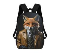 sinyumoney 3D Printed 17inch School Bag Fox Cool Fantasy Kid's Backpack Bookbag Cute Rucksacks Fashion Casual Schoolbag for Kids for Girl Boy