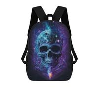 sinyumoney 3D Printed 17inch School Bag Galactic Skull Art Print -1 Kid's Backpack Bookbag Cute Rucksacks Fashion Casual Schoolbag for Kids for Girl Boy