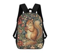 sinyumoney 3D Printed 17inch School Bag Garden Squirrel with Berries Kid's Backpack Bookbag Cute Rucksacks Fashion Casual Schoolbag for Kids for Girl Boy