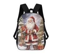 sinyumoney 3D Printed 17inch School Bag Loving Santa Claus Xmas Kid's Backpack Bookbag Cute Rucksacks Fashion Casual Schoolbag for Kids for Girl Boy