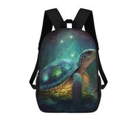 sinyumoney 3D Printed 17inch School Bag Magical Sea Turtle Shell Kid's Backpack Bookbag Cute Rucksacks Fashion Casual Schoolbag for Kids for Girl Boy