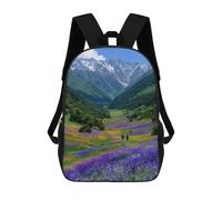 sinyumoney 3D Printed 17inch School Bag Mountain Valley Hiking Adventure Kid's Backpack Bookbag Cute Rucksacks Fashion Casual Schoolbag for Kids for Girl Boy
