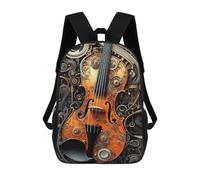 sinyumoney 3D Printed 17inch School Bag Musical Violin Kid's Backpack Bookbag Cute Rucksacks Fashion Casual Schoolbag for Kids for Girl Boy