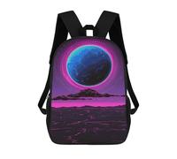 sinyumoney 3D Printed 17inch School Bag Neon Desert Night Sky Kid's Backpack Bookbag Cute Rucksacks Fashion Casual Schoolbag for Kids for Girl Boy
