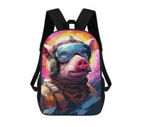 sinyumoney 3D Printed 17inch School Bag Pig Astronaut Space Suit-19 Kid's Backpack Bookbag Cute Rucksacks Fashion Casual Schoolbag for Kids for Girl Boy