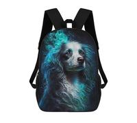 sinyumoney 3D Printed 17inch School Bag Poodle Dog Visionary Kid's Backpack Bookbag Cute Rucksacks Fashion Casual Schoolbag for Kids for Girl Boy