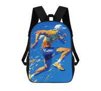 sinyumoney 3D Printed 17inch School Bag Running Athlete Illustrati Kid's Backpack Bookbag Cute Rucksacks Fashion Casual Schoolbag for Kids for Girl Boy