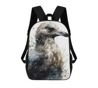 sinyumoney 3D Printed 17inch School Bag Seagull Beauty Black Ink Kid's Backpack Bookbag Cute Rucksacks Fashion Casual Schoolbag for Kids for Girl Boy