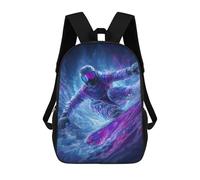 sinyumoney 3D Printed 17inch School Bag Snowboarder in Neon Gear -1 Kid's Backpack Bookbag Cute Rucksacks Fashion Casual Schoolbag for Kids for Girl Boy