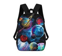 sinyumoney 3D Printed 17inch School Bag Solar System Colorful Kid's Backpack Bookbag Cute Rucksacks Fashion Casual Schoolbag for Kids for Girl Boy