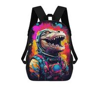 sinyumoney 3D Printed 17inch School Bag Space Dinosaur Art Print Kid's Backpack Bookbag Cute Rucksacks Fashion Casual Schoolbag for Kids for Girl Boy