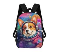 sinyumoney 3D Printed 17inch School Bag Space Dog Astronaut Art Print-5 Kid's Backpack Bookbag Cute Rucksacks Fashion Casual Schoolbag for Kids for Girl Boy
