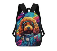 sinyumoney 3D Printed 17inch School Bag Space Dog Explorer-160 Kid's Backpack Bookbag Cute Rucksacks Fashion Casual Schoolbag for Kids for Girl Boy