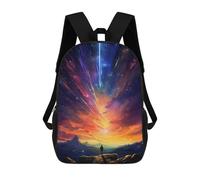 sinyumoney 3D Printed 17inch School Bag Starry Sky Adventure -2 Kid's Backpack Bookbag Cute Rucksacks Fashion Casual Schoolbag for Kids for Girl Boy