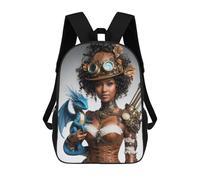 sinyumoney 3D Printed 17inch School Bag The Steampunk Enchantress Kid's Backpack Bookbag Cute Rucksacks Fashion Casual Schoolbag for Kids for Girl Boy