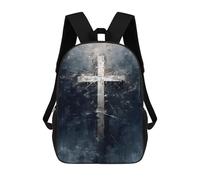 sinyumoney 3D Printed 17inch School Bag The White Cross Kid's Backpack Bookbag Cute Rucksacks Fashion Casual Schoolbag for Kids for Girl Boy